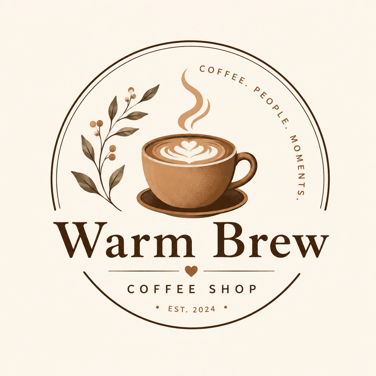 Warm Brew coffee shop logo