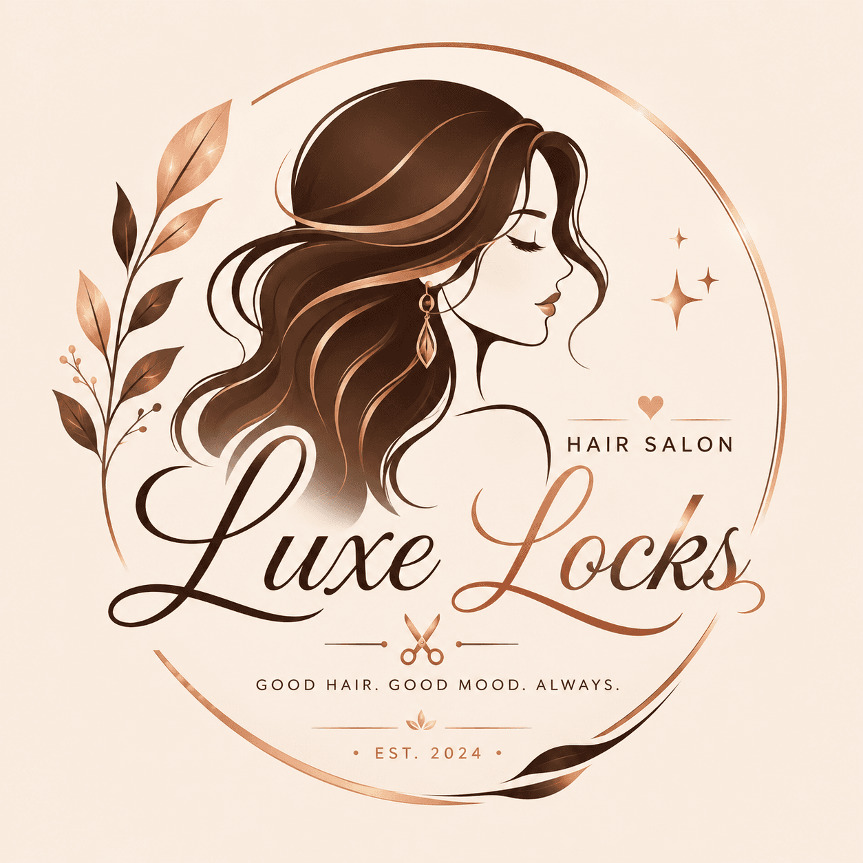 Luxe Locks hair salon logo